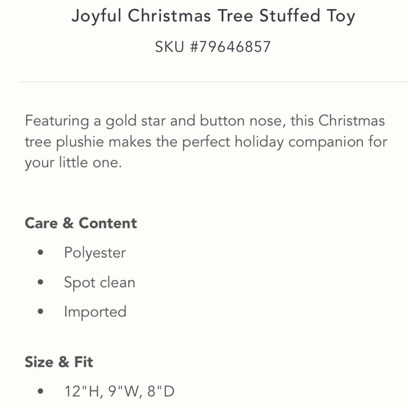 Christmas Tree stuffed toy - Picture 2 of 11